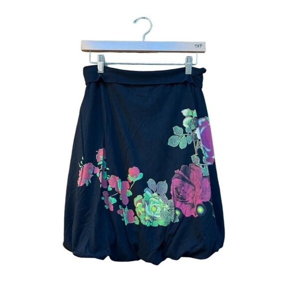 Desigual Dresses & Skirts - Desigual Y2K Floral Bubble Skirt Black, Pink, Green MEDIUM